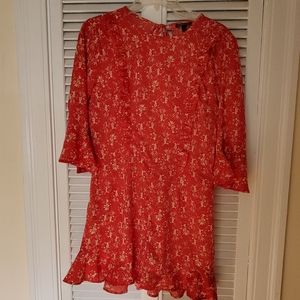 Top Shop Red Floral Romper